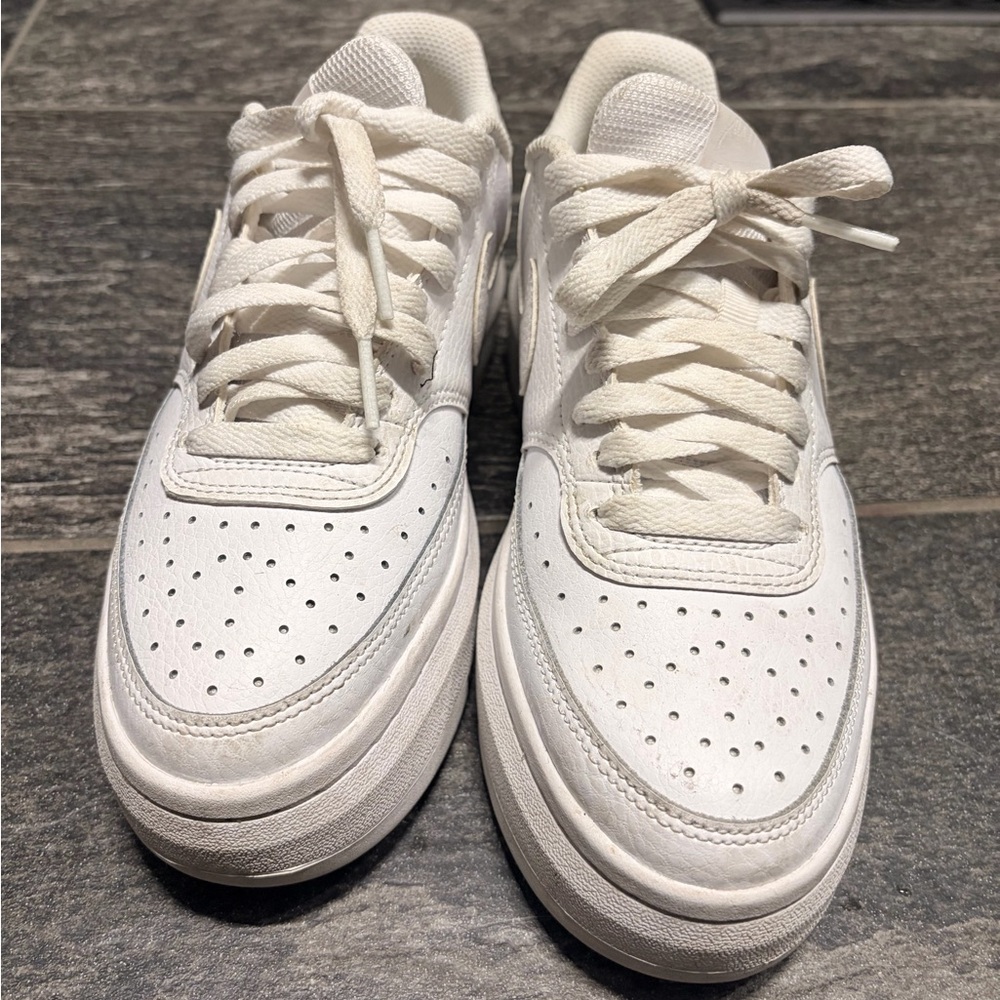 Nike White Lace-Up Sneakers